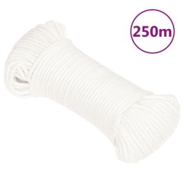 Laivu Virve, Balta, 3 Mm, 250 M, Polipropilēns Vidaxl