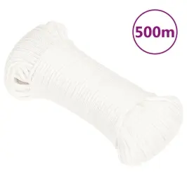 Laivu Virve, Balta, 3 Mm, 500 M, Polipropilēns Vidaxl