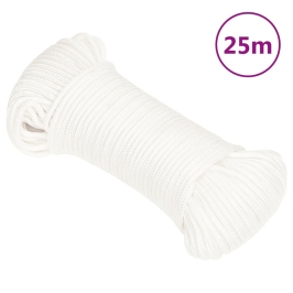 Laivu Virve, Balta, 4 Mm, 25 M, Polipropilēns Vidaxl