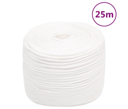 Laivu Virve, Balta, 8 Mm, 25 M, Polipropilēns Vidaxl