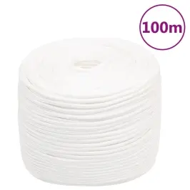 Laivu Virve, Balta, 8 Mm, 100 M, Polipropilēns Vidaxl