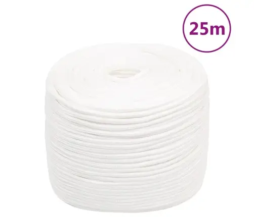Valties Virvė, Visiškai Balta, 10Mm, 25M, Polipropilenas