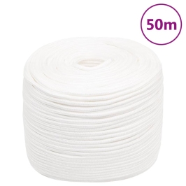 Laivu Virve, Balta, 10 Mm, 50 M, Polipropilēns Vidaxl