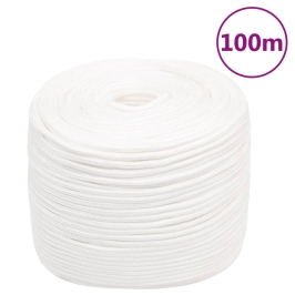 Laivu Virve, Balta, 10 Mm, 100 M, Polipropilēns Vidaxl