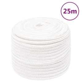 Laivu Virve, Balta, 14 Mm, 25 M, Polipropilēns Vidaxl