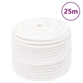 Laivu Virve, Balta, 14 Mm, 25 M, Polipropilēns Vidaxl