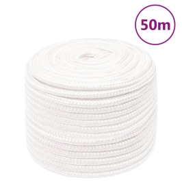 Laivu Virve, Balta, 14 Mm, 50 M, Polipropilēns Vidaxl