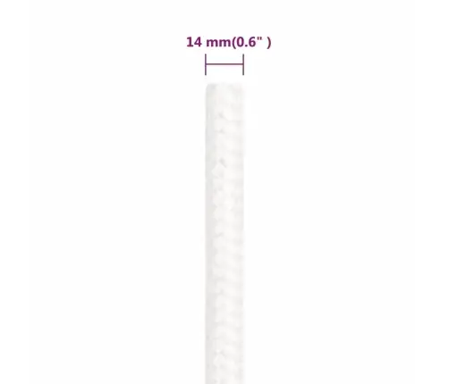Paadiköis, Täisvalge, 14 Mm, 250 M, Polüpropüleen