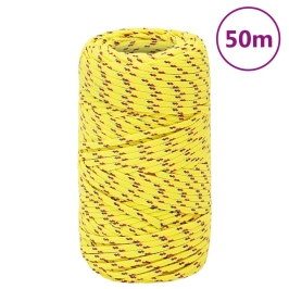 Laivu Virve, Dzeltena, 2 Mm, 50 M, Polipropilēns Vidaxl