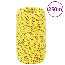 Laivu Virve, Dzeltena, 2 Mm, 250 M, Polipropilēns Vidaxl