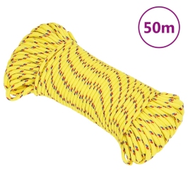 Laivu Virve, Dzeltena, 3 Mm, 50 M, Polipropilēns Vidaxl