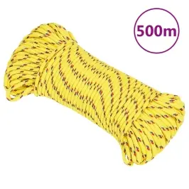 Laivu Virve, Dzeltena, 4 Mm, 500 M, Polipropilēns Vidaxl