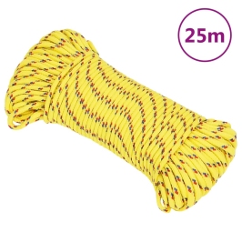 Laivu Virve, Dzeltena, 5 Mm, 25 M, Polipropilēns Vidaxl