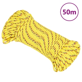 Laivu Virve, Dzeltena, 5 Mm, 50 M, Polipropilēns Vidaxl