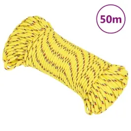Laivu Virve, Dzeltena, 5 Mm, 50 M, Polipropilēns Vidaxl