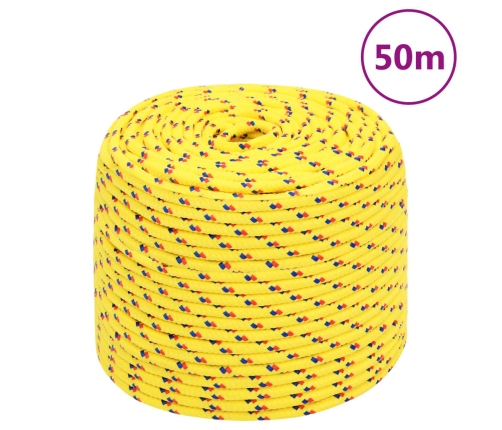 Laivu Virve, Dzeltena, 8 Mm, 50 M, Polipropilēns Vidaxl