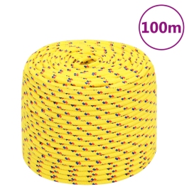 Laivu Virve, Dzeltena, 8 Mm, 100 M, Polipropilēns Vidaxl