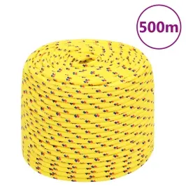 Laivu Virve, Dzeltena, 8 Mm, 500 M, Polipropilēns Vidaxl
