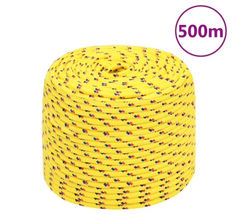 Laivu Virve, Dzeltena, 8 Mm, 500 M, Polipropilēns Vidaxl