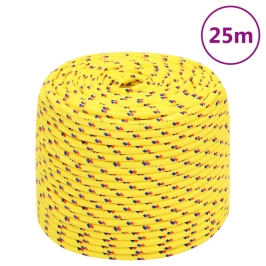 Laivu Virve, Dzeltena, 10 Mm, 25 M, Polipropilēns Vidaxl