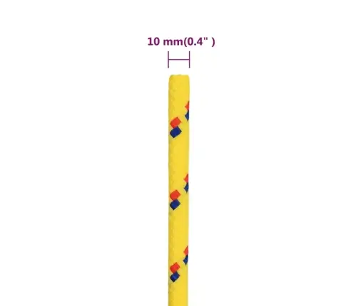 Paadiköis, Kollane, 10 Mm, 25 M, Polüpropüleen