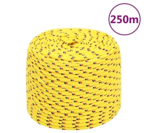 Laivu Virve, Dzeltena, 10 Mm, 250 M, Polipropilēns Vidaxl