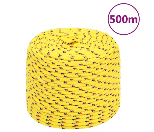 Laivu Virve, Dzeltena, 10 Mm, 500 M, Polipropilēns Vidaxl