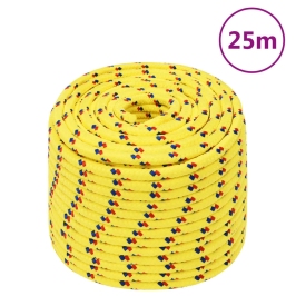 Laivu Virve, Dzeltena, 12 Mm, 25 M, Polipropilēns Vidaxl