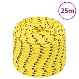 Laivu Virve, Dzeltena, 12 Mm, 25 M, Polipropilēns Vidaxl