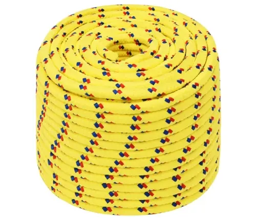 Laivu Virve, Dzeltena, 12 Mm, 50 M, Polipropilēns Vidaxl