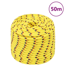 Laivu Virve, Dzeltena, 14 Mm, 50 M, Polipropilēns Vidaxl
