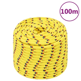 Laivu Virve, Dzeltena, 14 Mm, 100 M, Polipropilēns Vidaxl