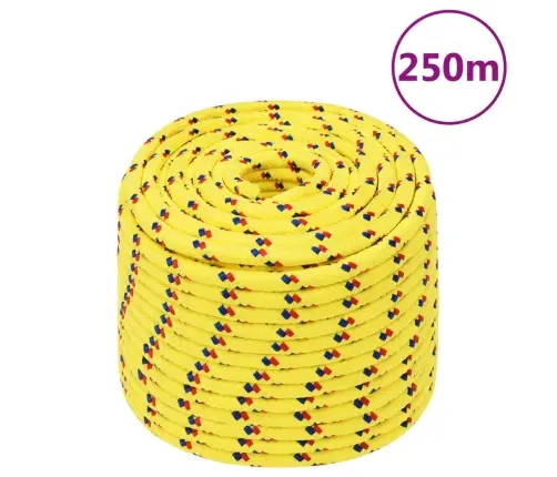 Laivu Virve, Dzeltena, 14 Mm, 250 M, Polipropilēns Vidaxl