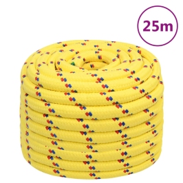 Laivu Virve, Dzeltena, 20 Mm, 25 M, Polipropilēns Vidaxl