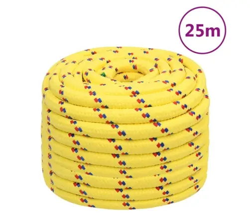 Laivu Virve, Dzeltena, 20 Mm, 25 M, Polipropilēns Vidaxl