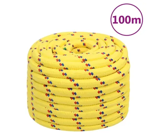 Laivu Virve, Dzeltena, 20 Mm, 100 M, Polipropilēns Vidaxl