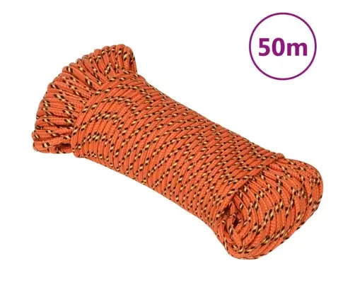 Laivu Virve, Oranža, 3 Mm, 50 M, Polipropilēns Vidaxl