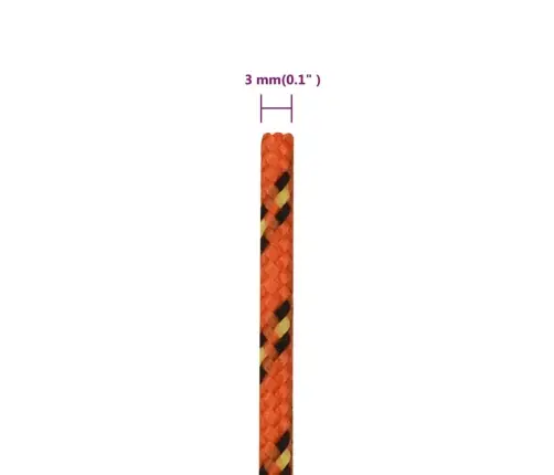 Paadiköis, Oranž, 3 Mm, 100 M, Polüpropüleen