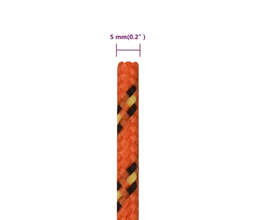 Valties Virvė, Oranžinės Spalvos, 5Mm, 50M, Polipropilenas