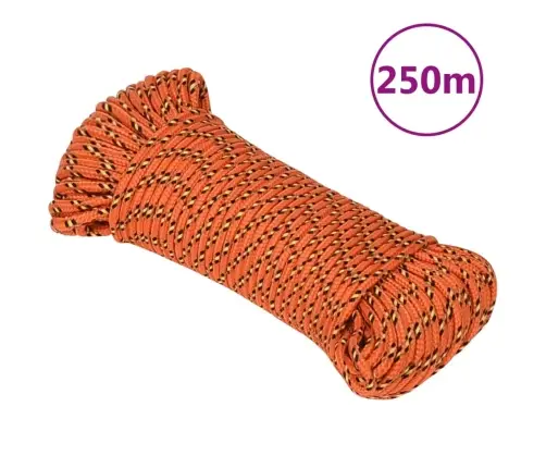 Laivu Virve, Oranža, 5 Mm, 250 M, Polipropilēns Vidaxl