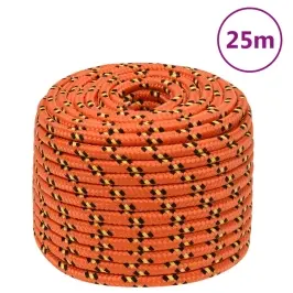 Valties Virvė, Oranžinės Spalvos, 12Mm, 25M, Polipropilenas