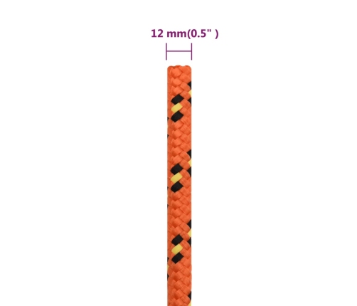Valties Virvė, Oranžinės Spalvos, 12Mm, 25M, Polipropilenas