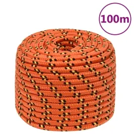 Laivu Virve, Oranža, 12 Mm, 100 M, Polipropilēns Vidaxl