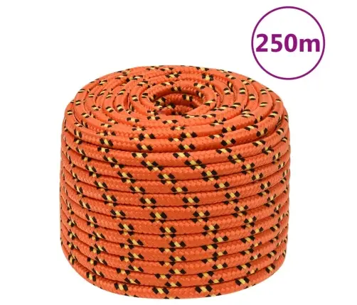 Valties Virvė, Oranžinės Spalvos, 12Mm, 250M, Polipropilenas
