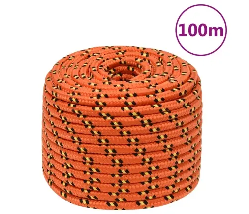 Laivu Virve, Oranža, 14 Mm, 100 M, Polipropilēns Vidaxl