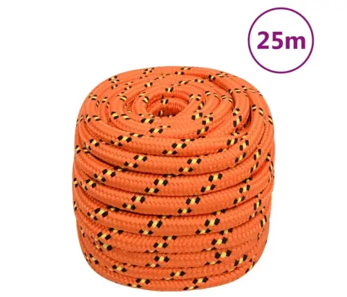 Laivu Virve, Oranža, 20 Mm, 25 M, Polipropilēns Vidaxl