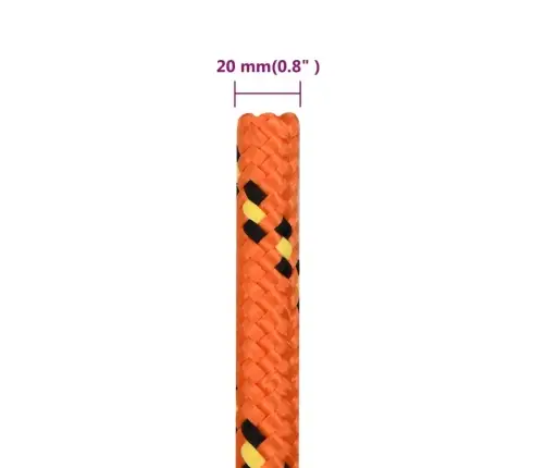 Valties Virvė, Oranžinės Spalvos, 20Mm, 50M, Polipropilenas