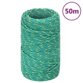 Laivu Virve, Zaļa, 2 Mm, 50 M, Polipropilēns Vidaxl