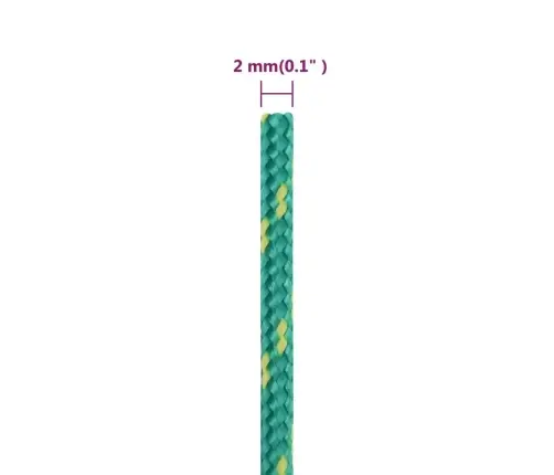 Laivu Virve, Zaļa, 2 Mm, 500 M, Polipropilēns Vidaxl
