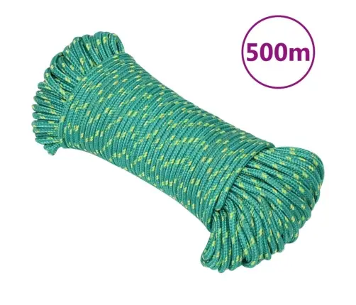Laivu Virve, Zaļa, 3 Mm, 500 M, Polipropilēns Vidaxl